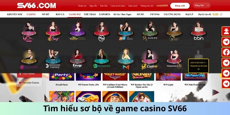 Tìm hiểu sơ bộ về game casino SV66